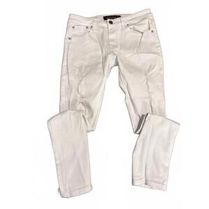 COPPER RIVET MENS 32X30 JEANS DENIM WHITE DISTRESSED SLIM FIT‎